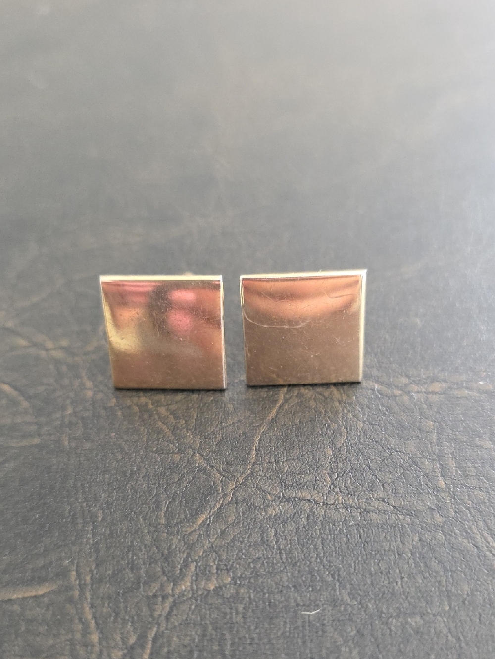 Vintage Square Anson Cuff Links Gold Tone or 12K Gold Filled Old Money